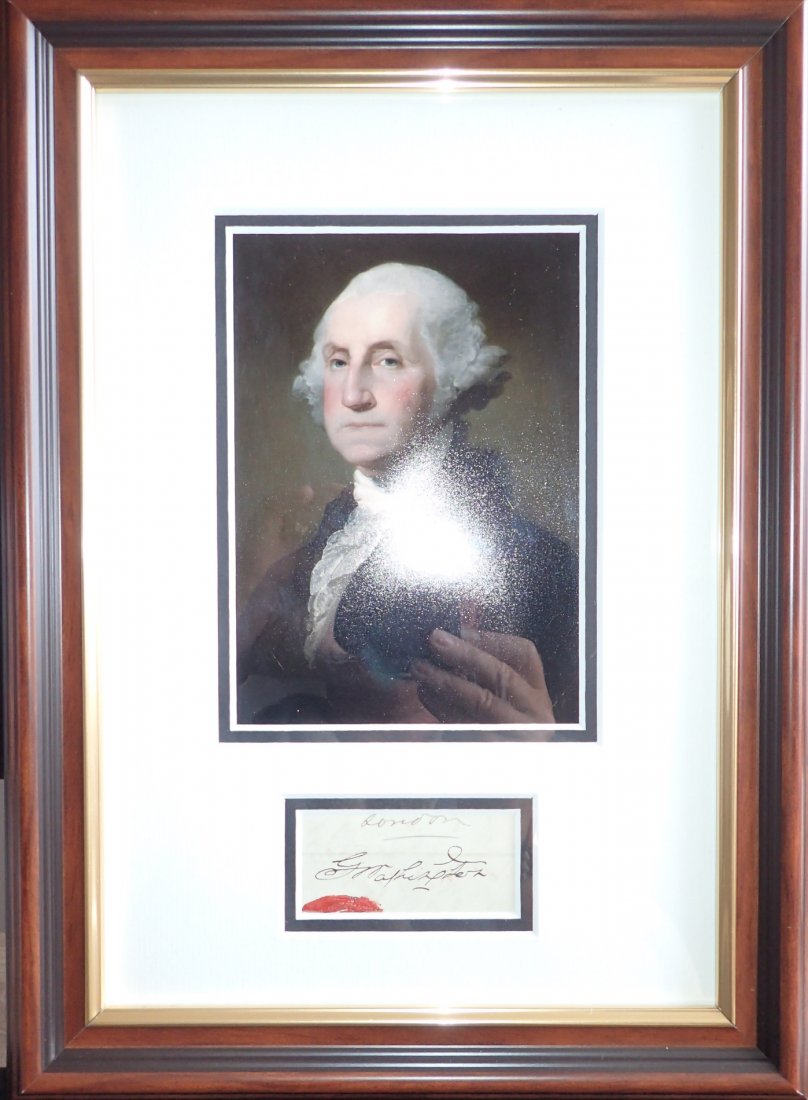 George Washington Document signature with original seal (1 of 3)