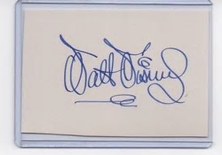 WALT DISNEY SIGNED.: An autograph from Walt Disney. Walt Disney was an American motion-picture and television producer and showman, famous as a pioneer of cartoon films and as the creator of Disneyland.