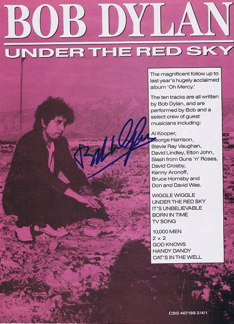 BOB DYLAN SIGNED. (1 of 2)