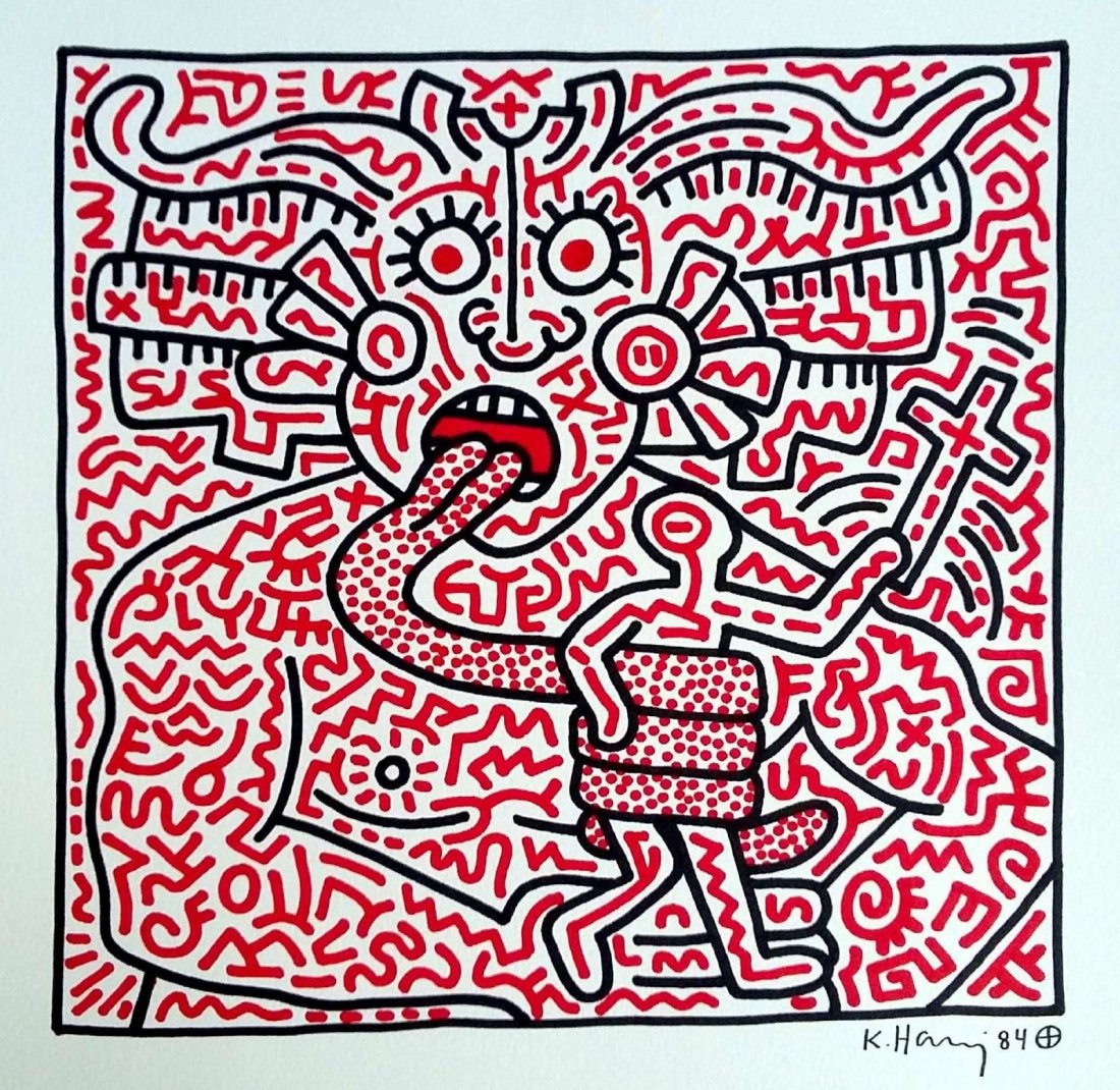 KEITH HARING: MAN AND MEDUSA. (1 of 2)