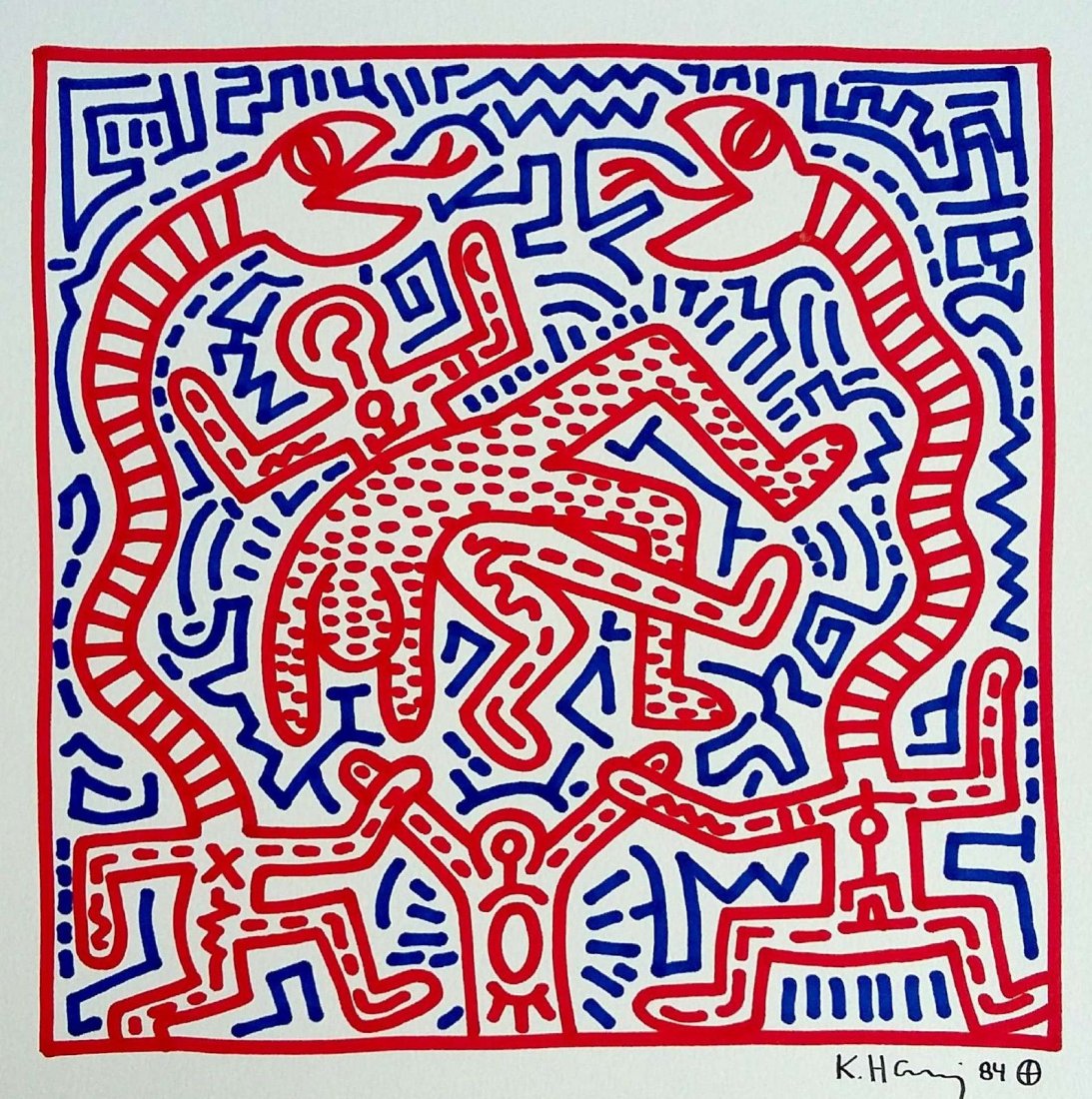 KEITH HARING: SERPENT AND MAN. (1 of 2)