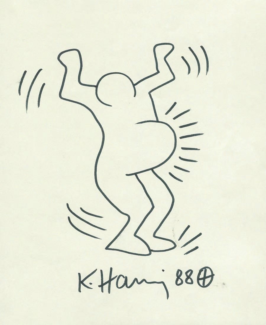 KEITH HARING: PREGNANT WOMAN. (1 of 2)