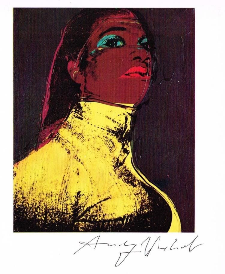 ANDY WARHOL SIGNED 'LADIES AND GENTLEMEN' OFFSET PRINT. (1 of 2)