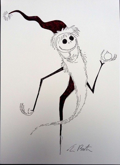 A Nightmare Before Christmas drawing: Tim Burton. (1 of 2)