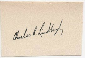 CHARLES LINDBERGH SIGNED. (1 of 2)