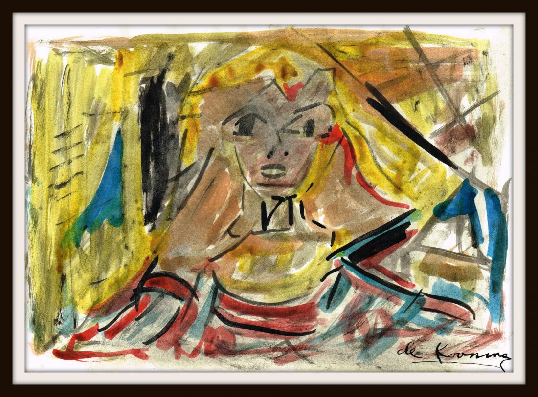 WILLEM DE KOONING: UNTITLED. 1904-1997. COA IMAGE COMIN (1 of 1)