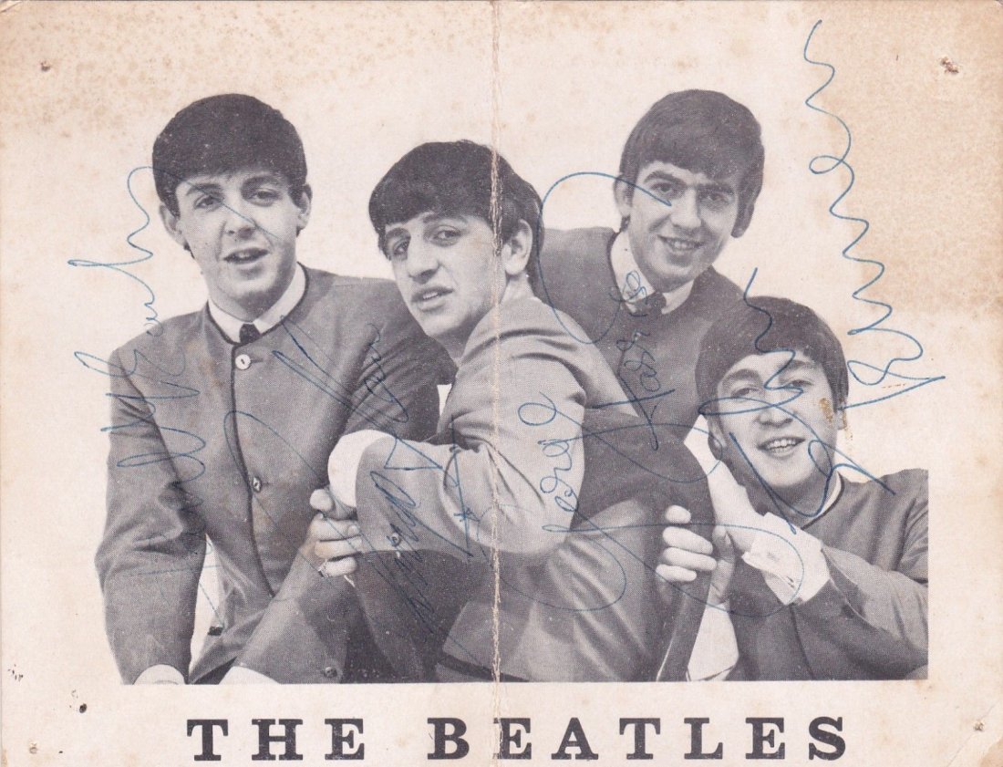 THE BEATLES SIGNED MEMBERSHIP CARD. (1 of 3)