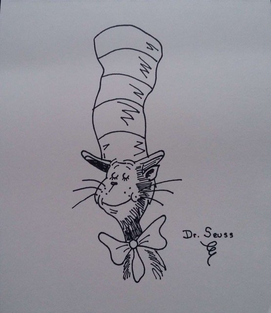 DR SEUSS DRAWING: CAT IN THE HAT. (1 of 2)