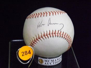 President John F Kennedy Autographed Baseball. Wilson: President John F Kennedy Autographed Baseball. Wilson "GO GO SOX" Official League Baseball. Appraised or estimated retail value $10000. COA by Christopher Morales.