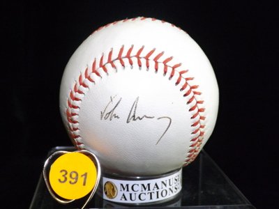 John F. Kennedy Autographed Baseball. Wilson "GO GO: John F. Kennedy Autographed Baseball. Wilson "GO GO SOX" Official League Ball. Appraised or estimated retail value $10,000. COA by Christopher Morales.
