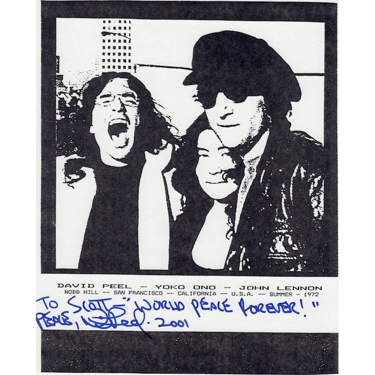 John Lennon - David Peel - Autographed Flyer (1 of 1)