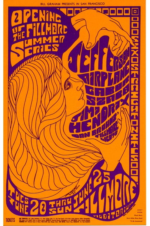 Jimi Hendrix - Jefferson Airplane - 1967 Fillmore (1 of 1)
