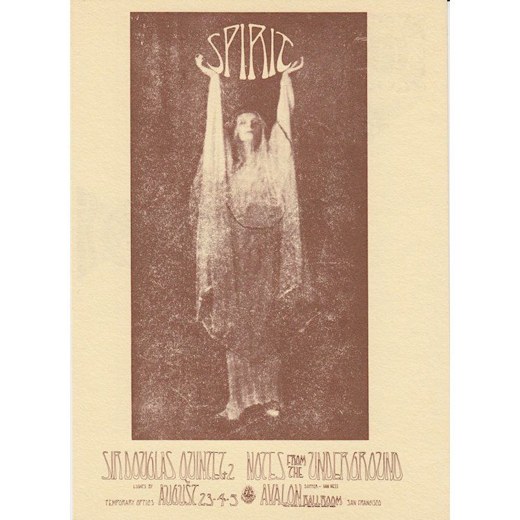Spirit - The Sir Douglas Quintet - 1968 FD Handbill (1 of 1)