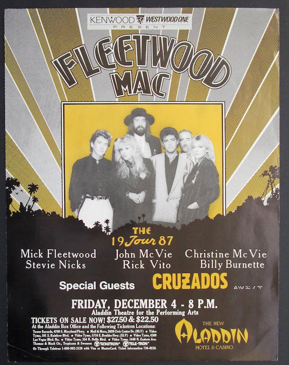 Fleetwood Mac Shake The Cage Tour 1987 Poster