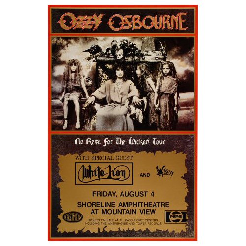 Ozzy Osbourne - No Rest for The Wicked Tour - Poster (1 of 1)