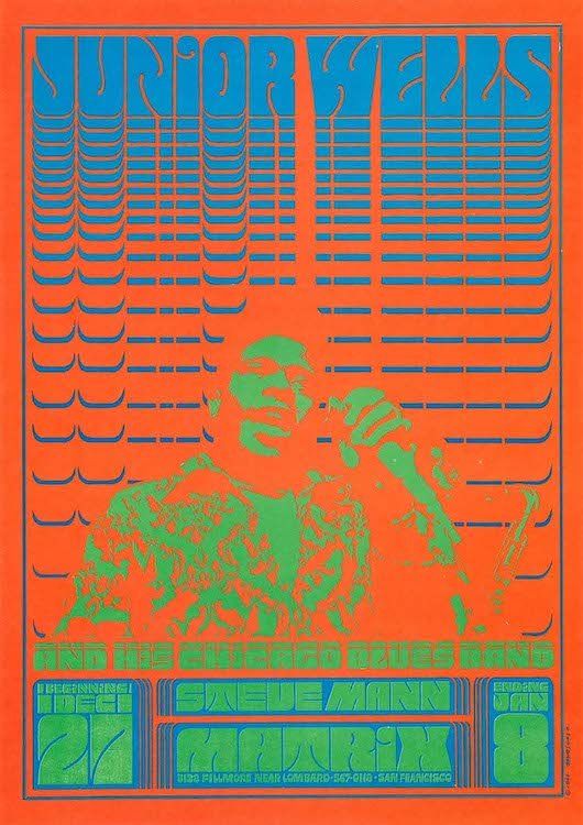 Junior Wells - Matrix - Neon Rose 1 - 1966 Poster (1 of 1)