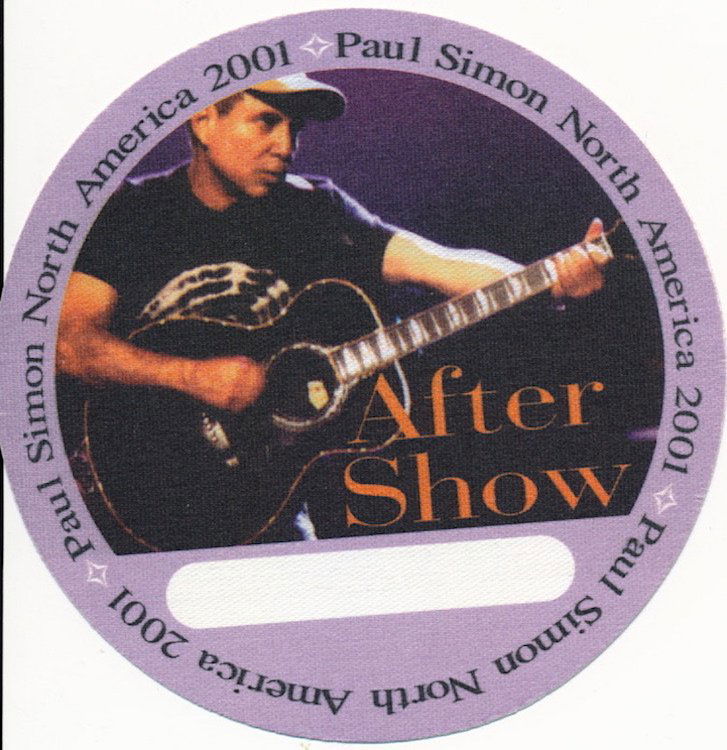 Paul Simon - North America Tour - 2001 Backstage Pass (1 of 1)