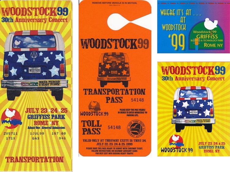 Woodstock Music Festival - 1999 Concert Memorabilia (1 of 3)
