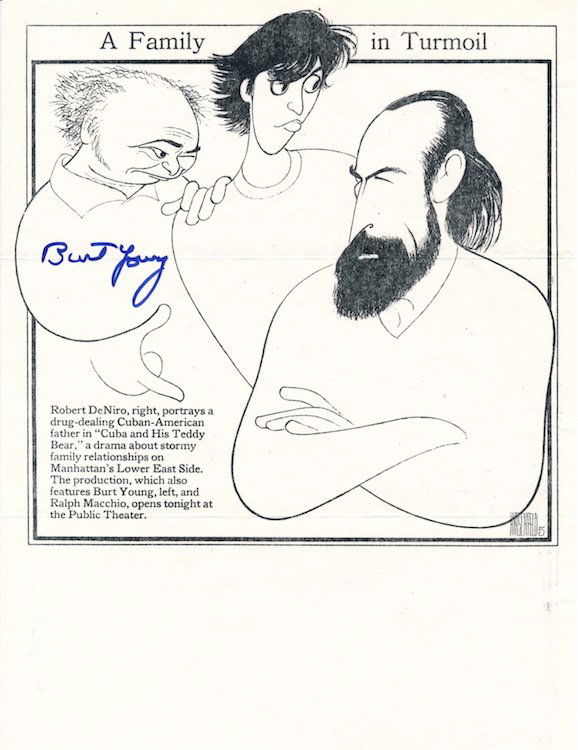 Burt Young - Autographed Al Hirshfield Print (1 of 1)