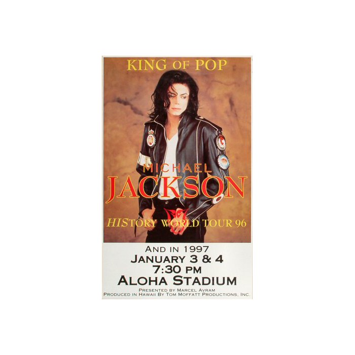 Michel Jackson - 1996 History World Tour Concert Poster (1 of 1)