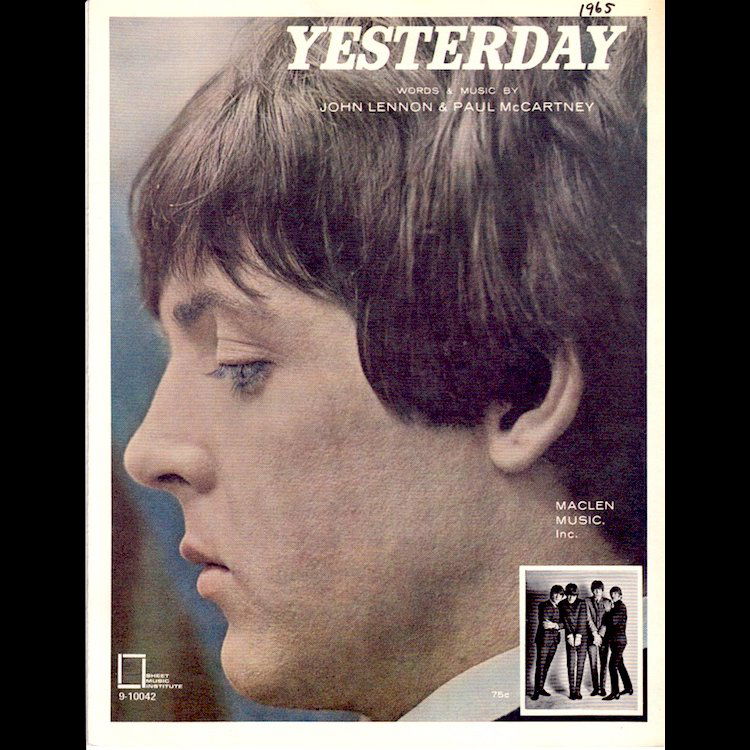 Beatles - Yesterday - 1965 Vintage Sheet Music (1 of 1)