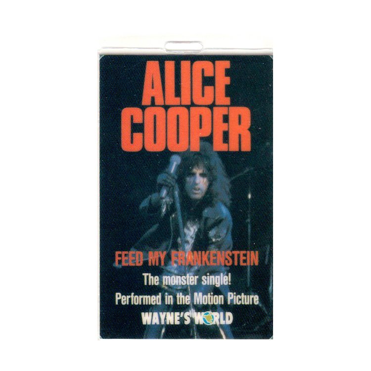 Alice Cooper - Wayne's World - 1992 Laminated Backstage (1 of 2)