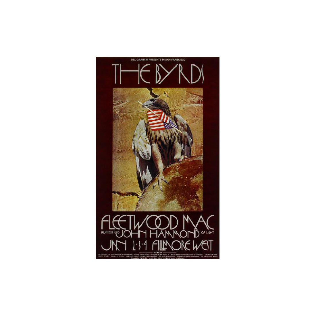 Fleetwood Mac - The Byrds - 1970 Concert Poster (1 of 1)
