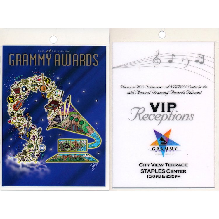 Grammy Awards - 2004 Laminated Backstage Passes (1 of 1)