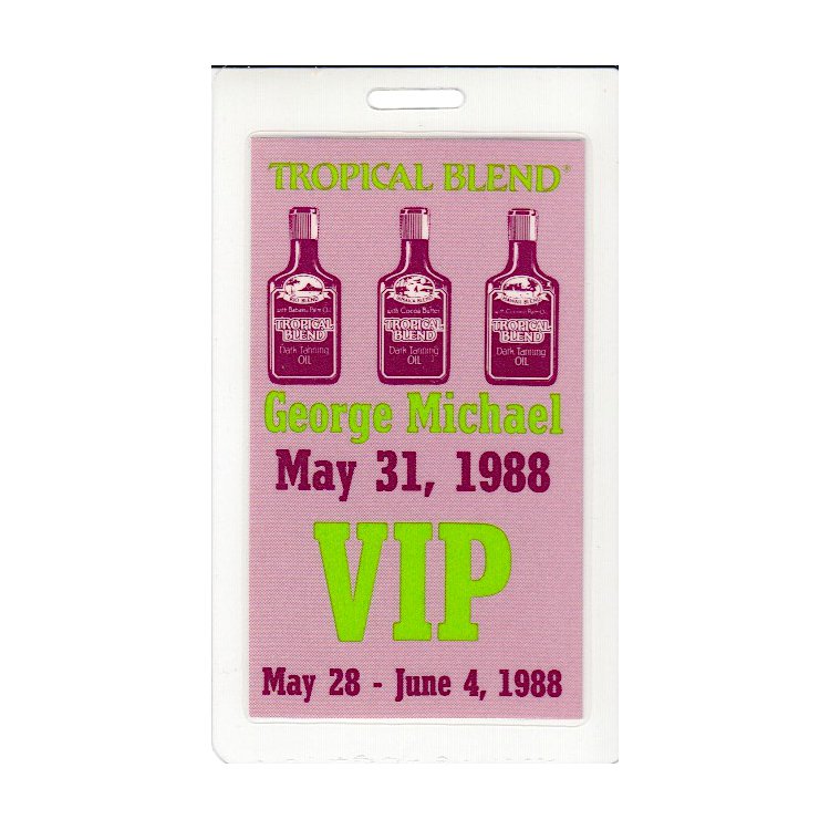 George Michael - 1988 Laminated Backstage Pass (1 of 1)