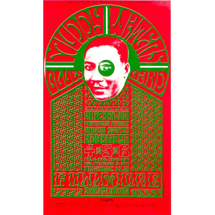 Muddy Waters - 1966 Fillmore Concert Handbill (1 of 1)