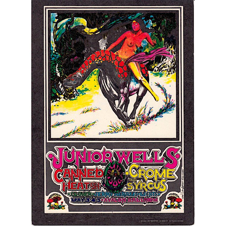 Junior Wells - Canned Heat - 1968 Concert Handbill (1 of 1)