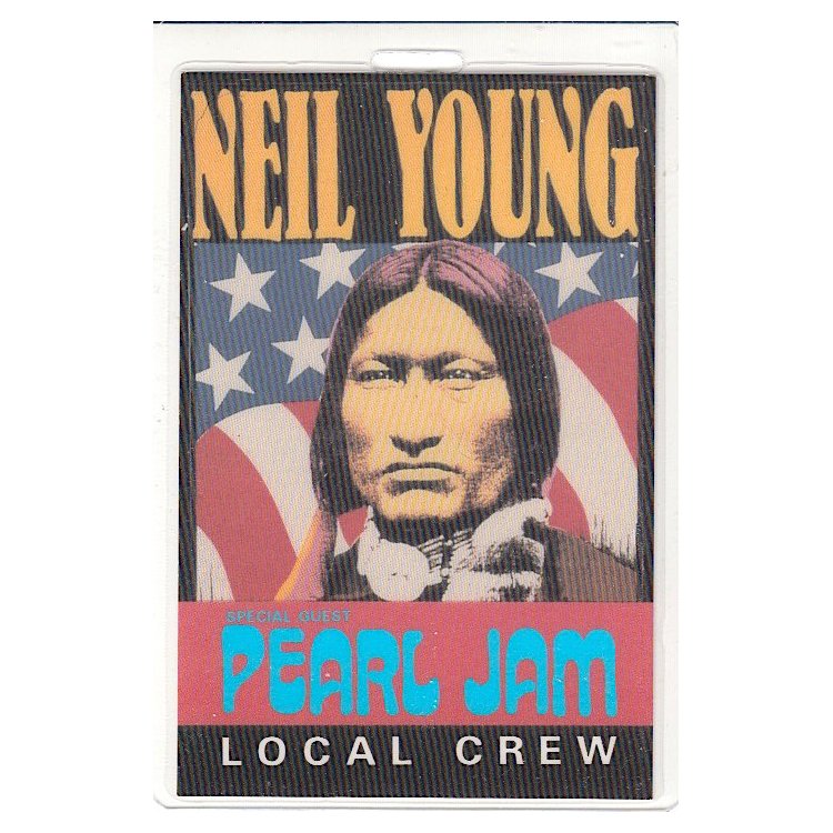 Neil Young - Pearl Jam - 1993 Laminated Backstage Pass (1 of 1)