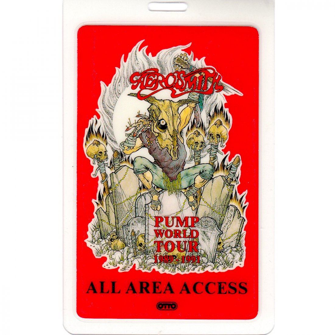 Aerosmith - Pump World Tour - 1989 Laminated Backstage (1 of 1)