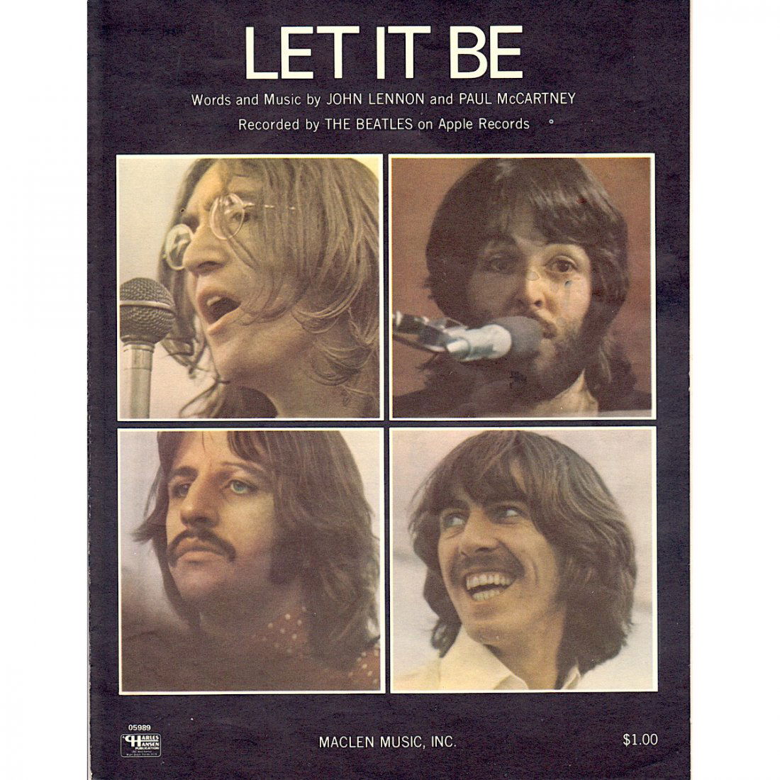 The Beatles - Let It Be - 1970 Vintage Sheet Music (1 of 1)