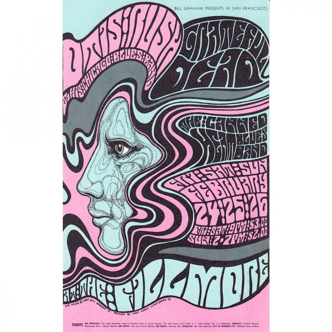 Grateful Dead - Otis Rush - 1967 Fillmore Concert (1 of 1)