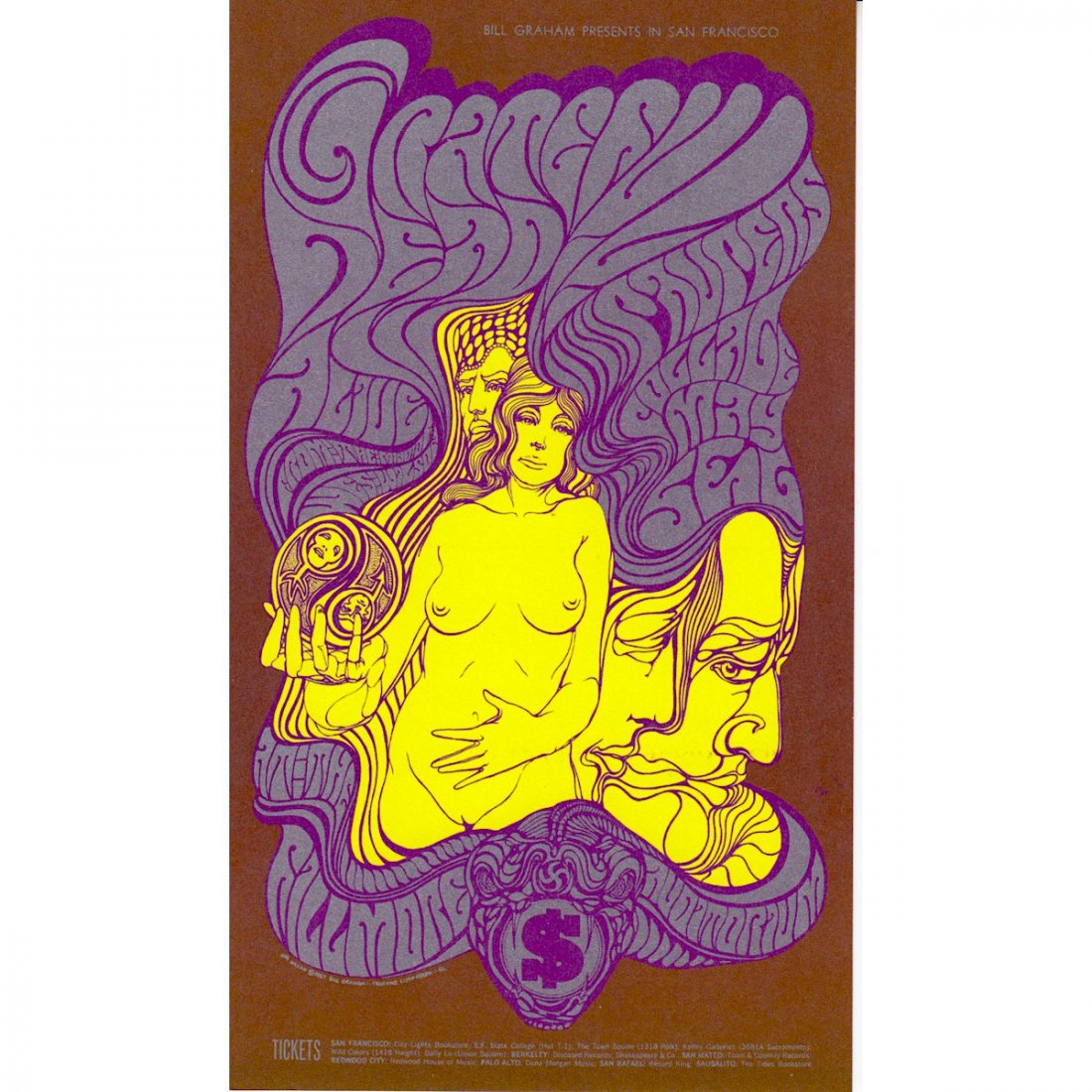 Grateful Dead - 1967 Fillmore Concert Handbill (1 of 1)
