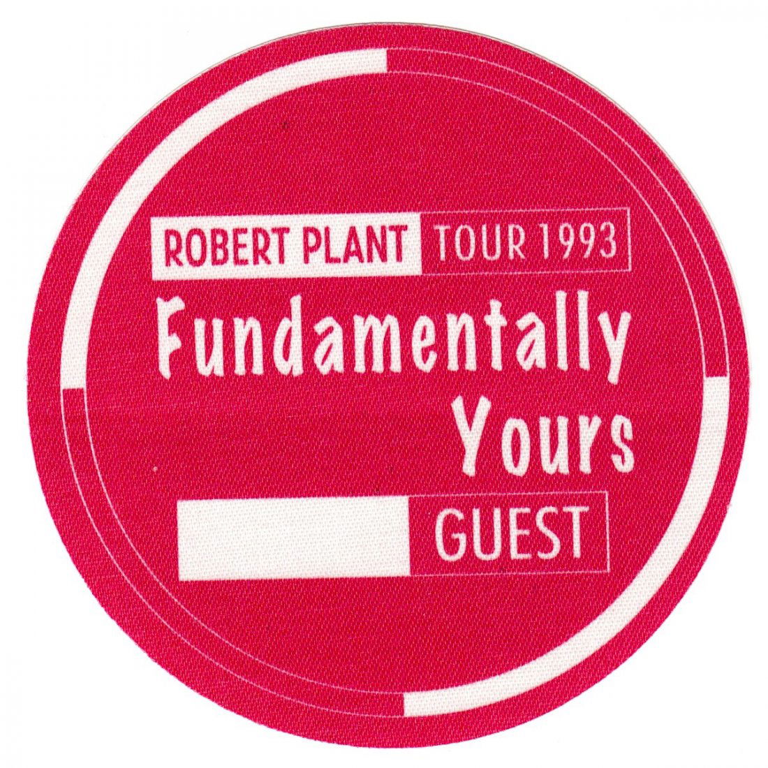 Led Zeppelin - Robert Plant - 1993 Backstage Pass (1 of 1)