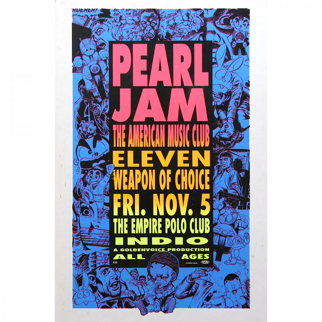 Pearl Jam - Empire Polo Club - 1993 Concert Poster (1 of 2)