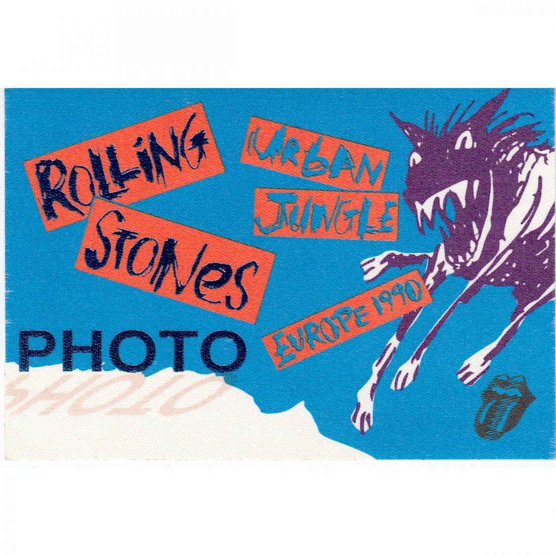 The Rolling Stones - Urban Jungle Tour - 1990 Backstage: THE ROLLING STONES (English Rock Band) Authentic 1990 Rolling Stones 'Urban Jungle Tour' unused Photo Backstage Pass. Includes COA. Dimensions: 4.75 inches by 3.25 inches