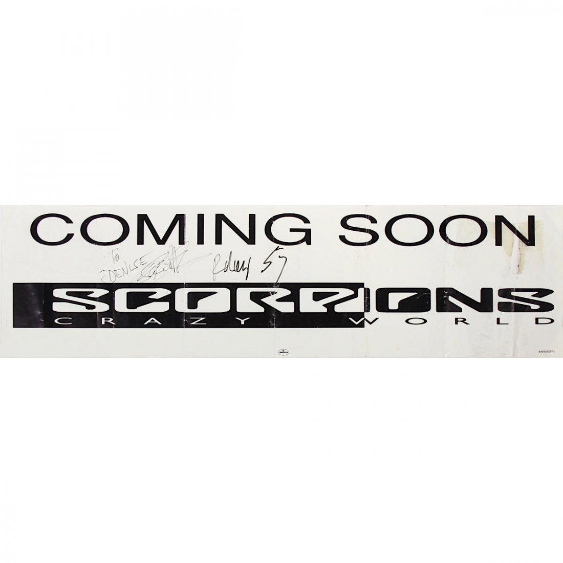 Scorpions - 1990 Signed Promotional Banner (1 of 2)