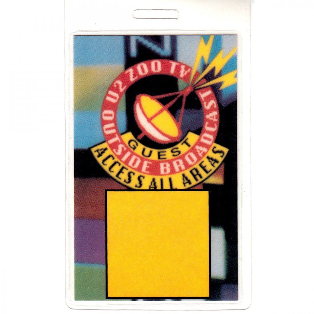 U2 - Zoo TV Tour - 1992 Laminated Backstage Pass (1 of 1)