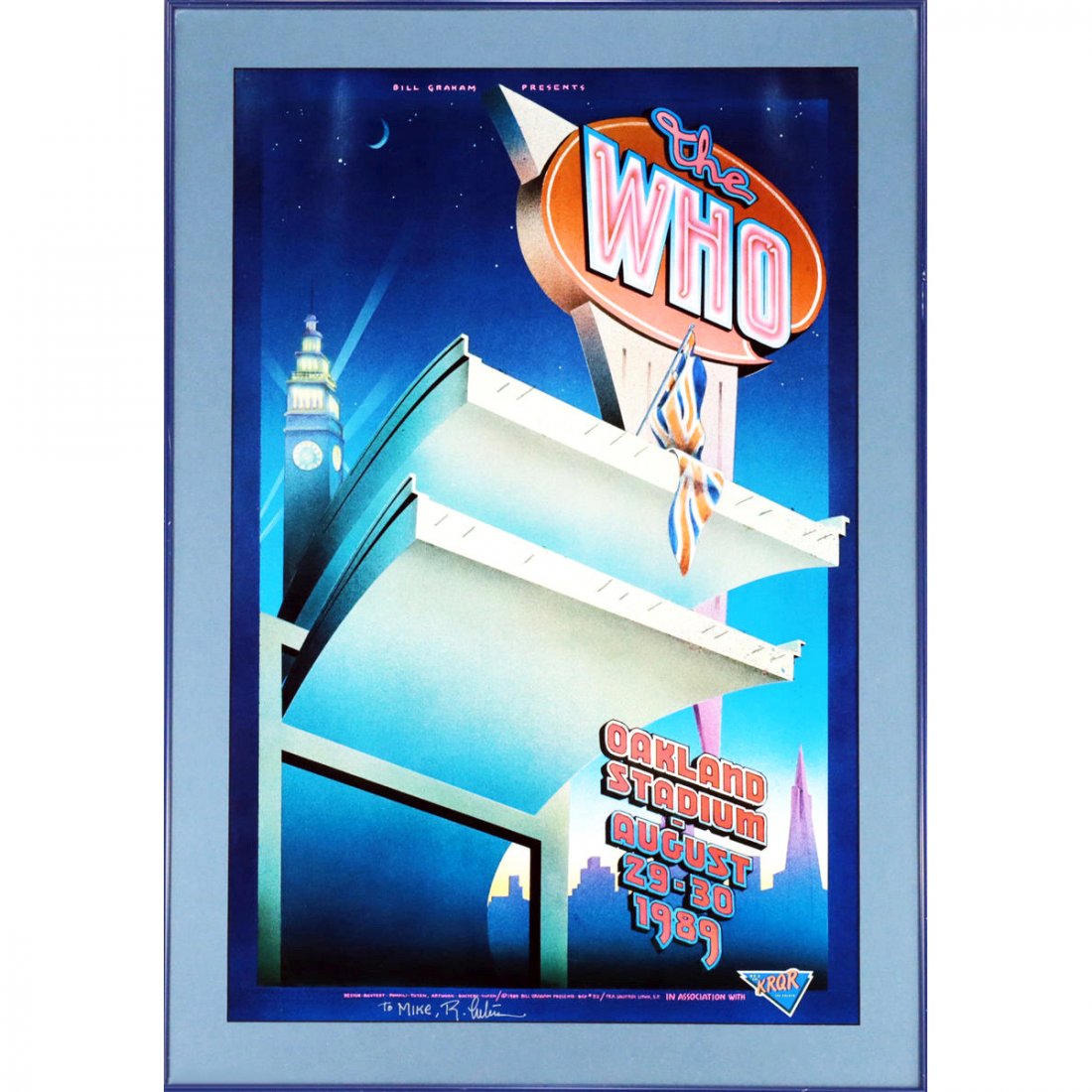 The Who - Randy Tuten - 1989 Signed Concert Poster (1 of 1)