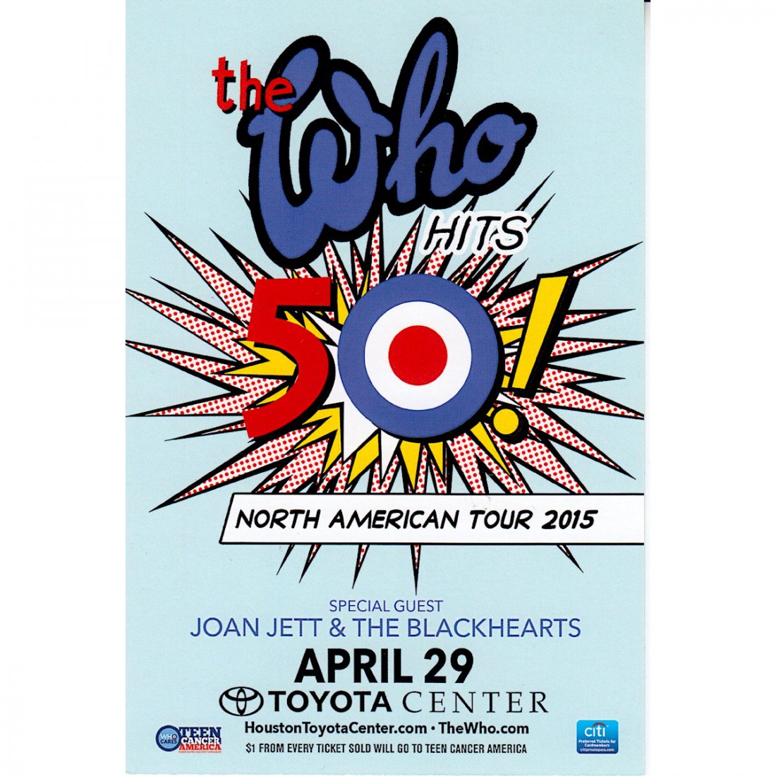 The Who - 2015 Concert Handbill (1 of 1)