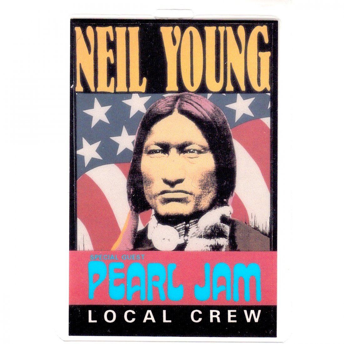 Neil Young - Pearl Jam - 1993 Laminated Backstage Pass (1 of 1)