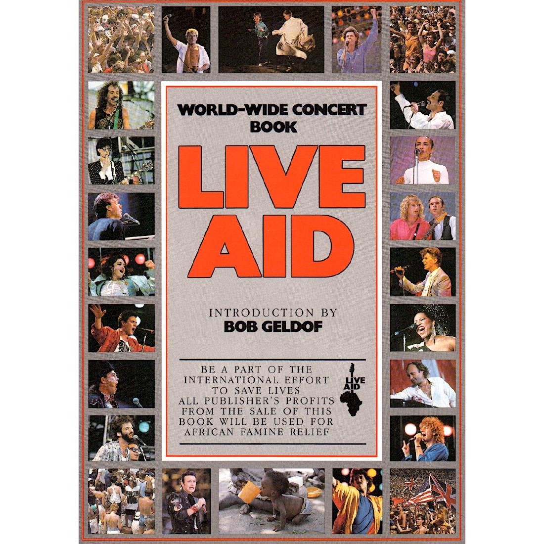 Live Aid Music Festival - 1985 Worldwide Concert: LIVE AID 1985 (Music Festival) Original & Vintage 1985 'Live Aid' Concert Program featuring U2, Queen, David Bowie, The Who, Paul McCartney, Black Sabbath, Judas Priest, The Beach Boys, Madonna, Tom P
