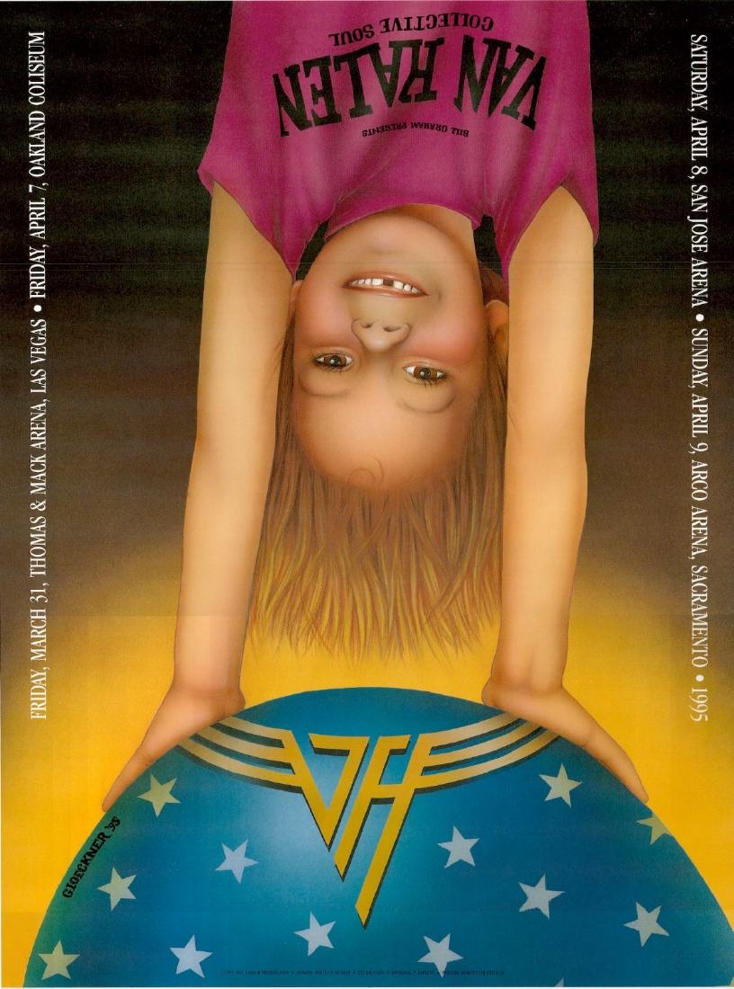 Van Halen - 1995 Bill Graham Concert Poster: VAN HALEN (American Hard Rock Band) Original & Vintage Bill Graham Presents Concert Poster featuring Van Halen and Collective Soul. Venue: Thomas & Mack Center, Las Vegas, NV. Dated: March 31, 1995. A