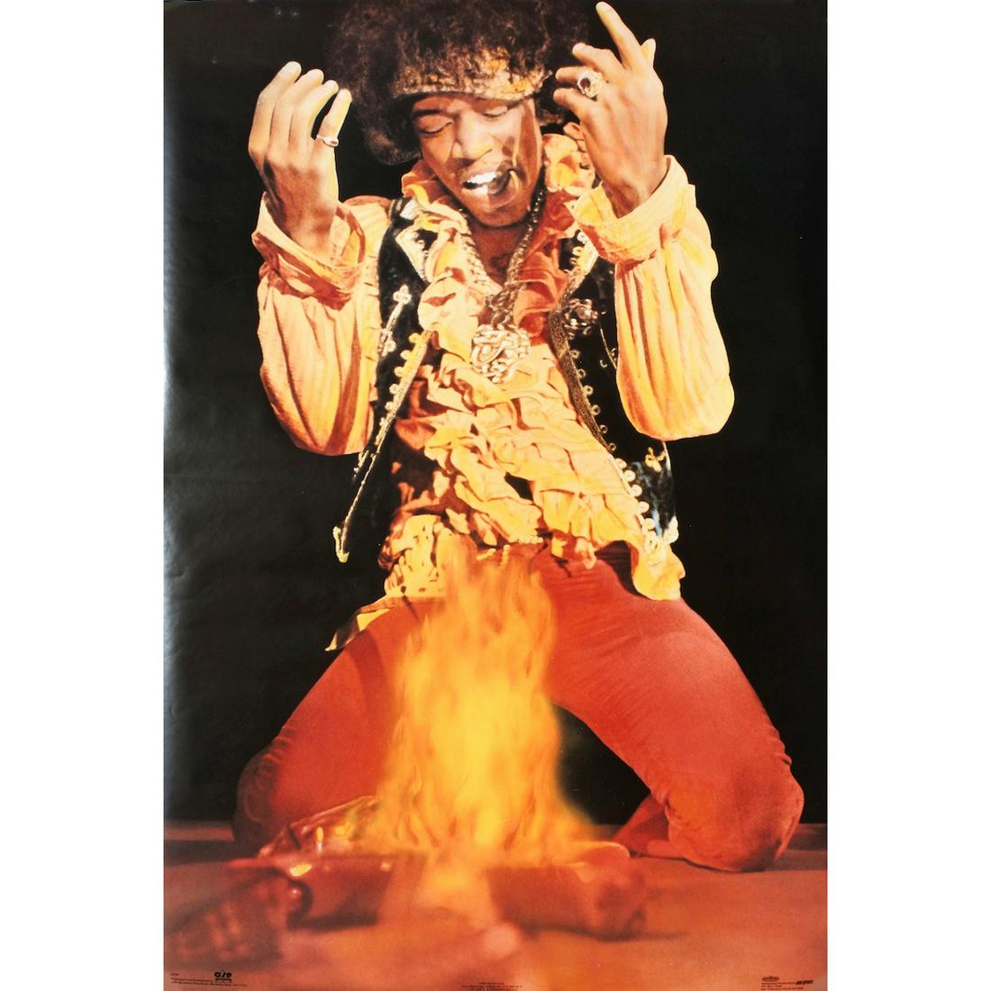 Jimi Hendrix - Monterey Pop Festival Poster: JIMI HENDRIX (1942-1970 American Rock Guitarist, Singer-Songwriter and Musician) An authentic Winterland Productions Poster featuring Jimi Hendrix at The Monterey Pop Festival in 1967. Photographer: E