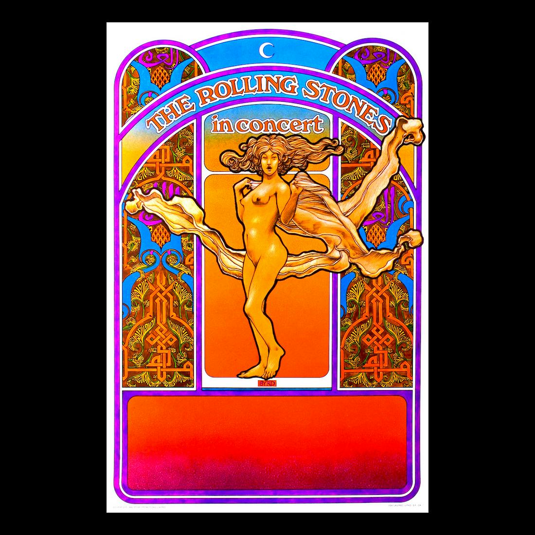 The Rolling Stones - David Byrd - 1969 Concert Poster: THE ROLLING STONES (English Rock Band) Original & Vintage Concert Poster featuring The Rolling Stones. Venue: Madison Square Garden, New York, New York. Dated: November 27, 1969. Artist: David Byrd. 1