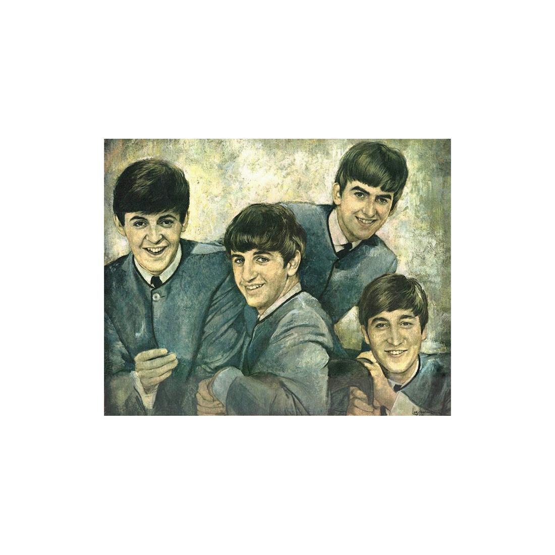 The Beatles - Buddies Club - 1964 Portrait Canvas Print: THE BEATLES (English Rock Band) Original & Vintage 1964 Beatles 'Buddies Club' Full-Color Oil Portrait Poster Canvas Print. Artist: Leo Jansen. 1964 NEMS Enterprises Inc. First Printing. Includes COA.