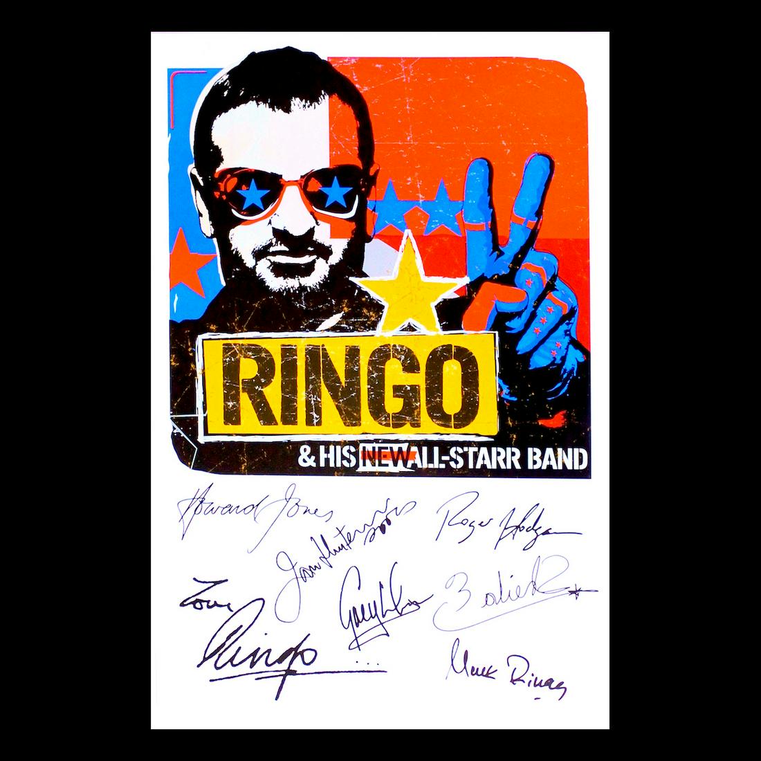 Ringo Starr - 2001 Concert Poster: RINGO STARR (English Musician, Singer and Songwriter) Original & Vintage 2001 Ringo Starr & His All-Starr Band Concert Poster. Venue: Rosemont Theatre, Rosemont, Illinois. Dated: August 22, 2001. 2001
